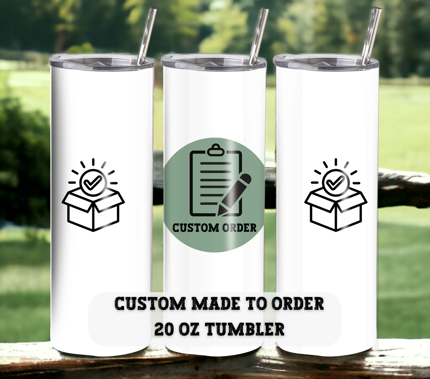 Custom Image - 20 oz Skinny Tumbler