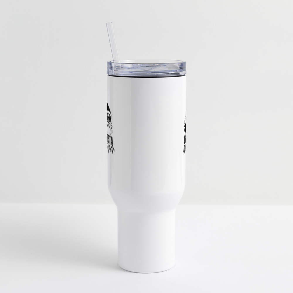 Gangsta Wrapper 40 oz Travel Tumbler - white