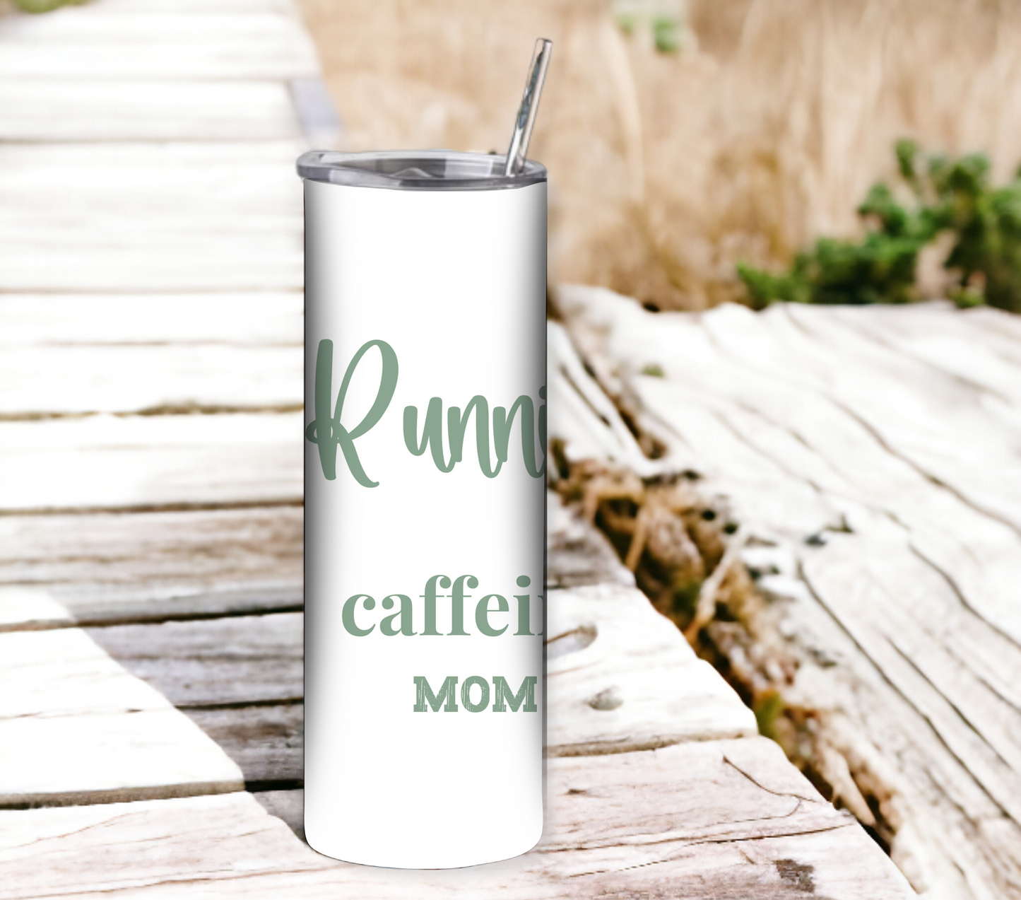 Mom Vibes - Mother's Day 20 oz Skinny Tumbler with Straw - Stainless Steel, Eco-Friendly, Reusable Metal Straw - Lid Drink Drinkware Water Bottles