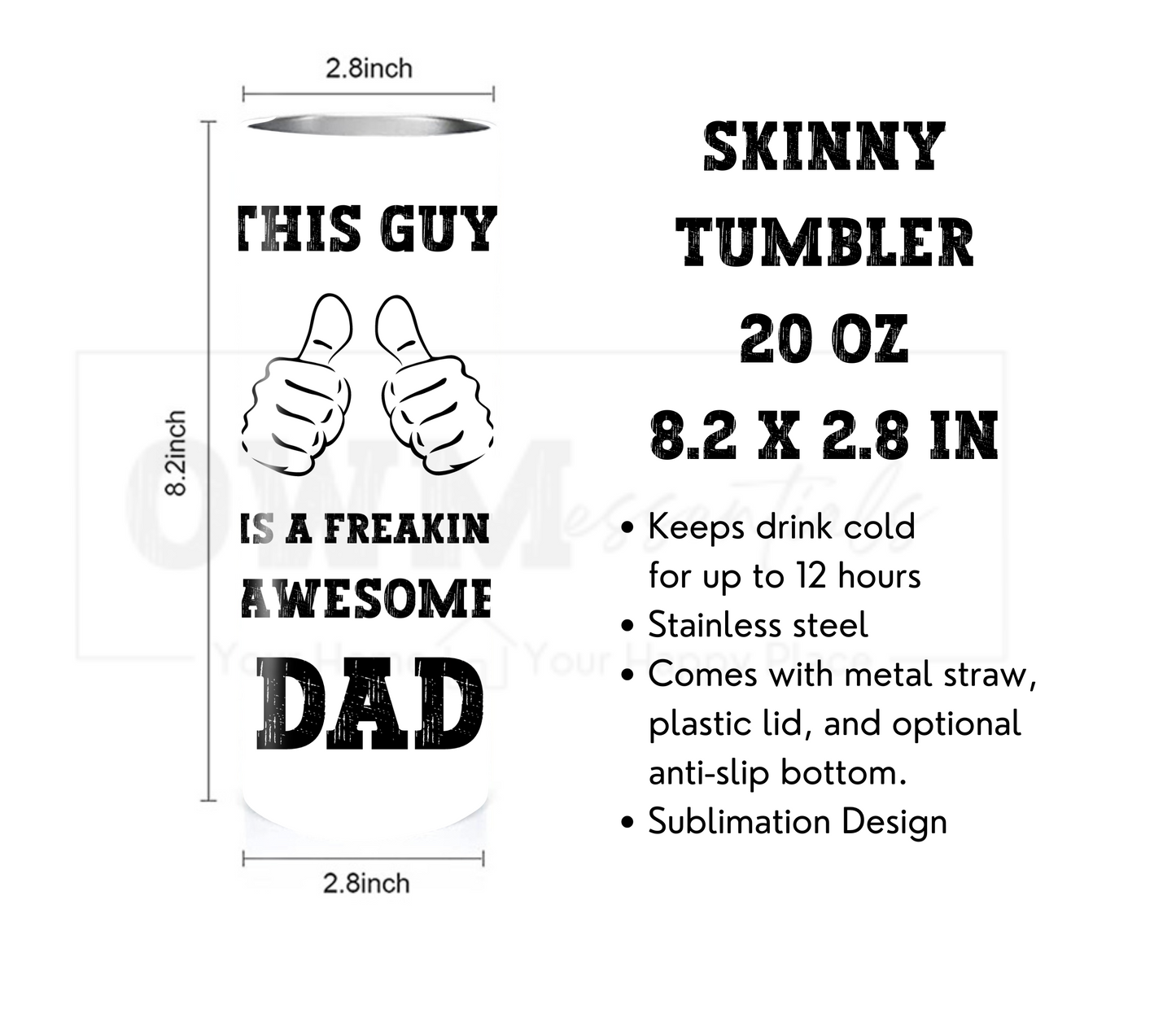 This Guy is a Freakin Awesome Dad - Fathers Day 20oz Tumbler