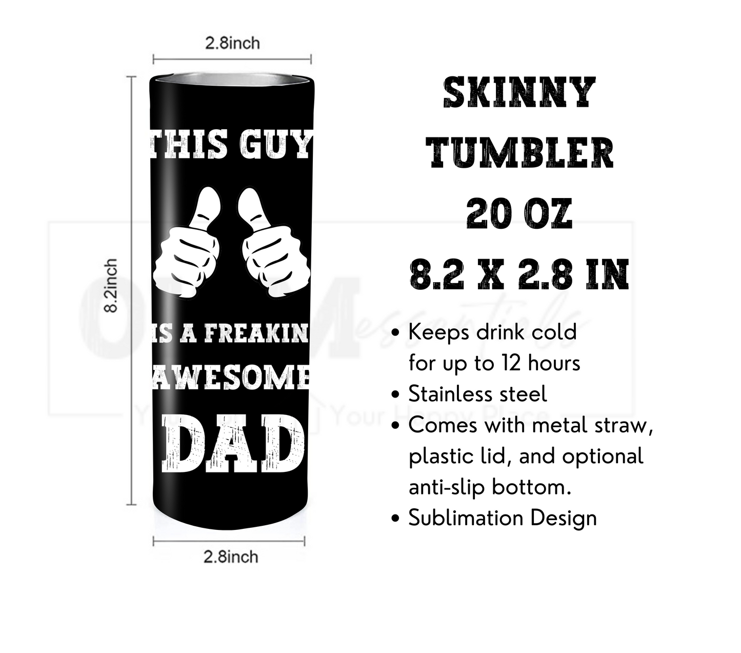 This Guy is a Freakin Awesome Dad - Fathers Day 20oz Tumbler