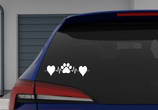 Heartbeat Pet Lovers Decal