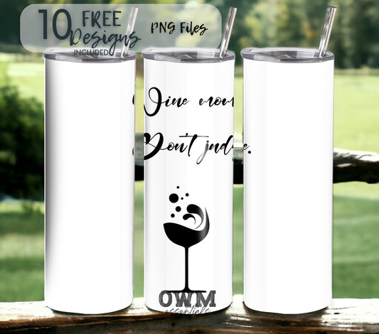 Wine Mom, don&#39;t judge sublimation tumbler design, mothers day tumbler design