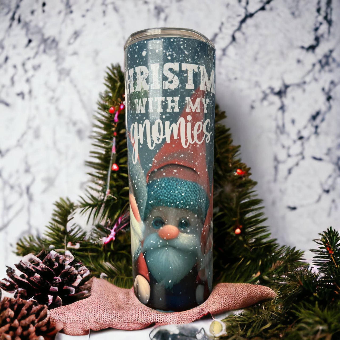 Christmas with my Gnomies - 20oz Tumbler